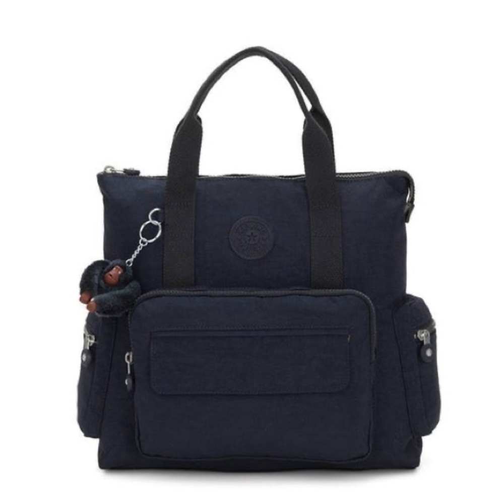 Black Kipling Alvy 2-In-1 Convertible Tote Bag Backpack EUC